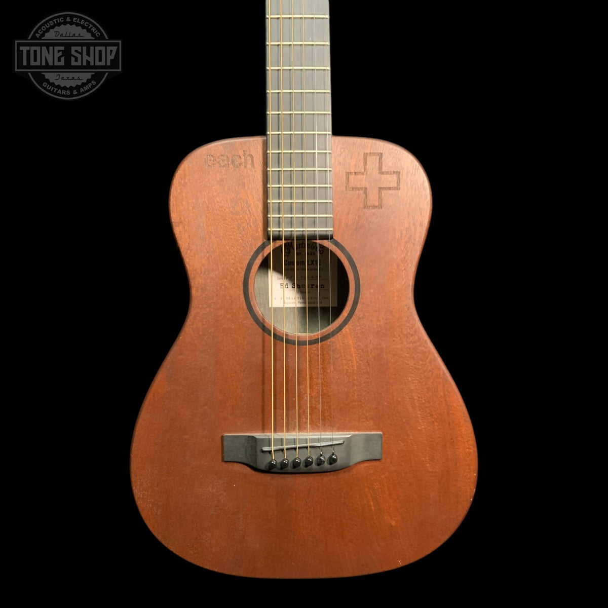 Front of Used 2013 Martin LX1E Ed Sheeran "Plus" (+) Signature Edition.
