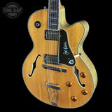 Front angle of Used 1993 Epiphone Joe Pass Emperor.