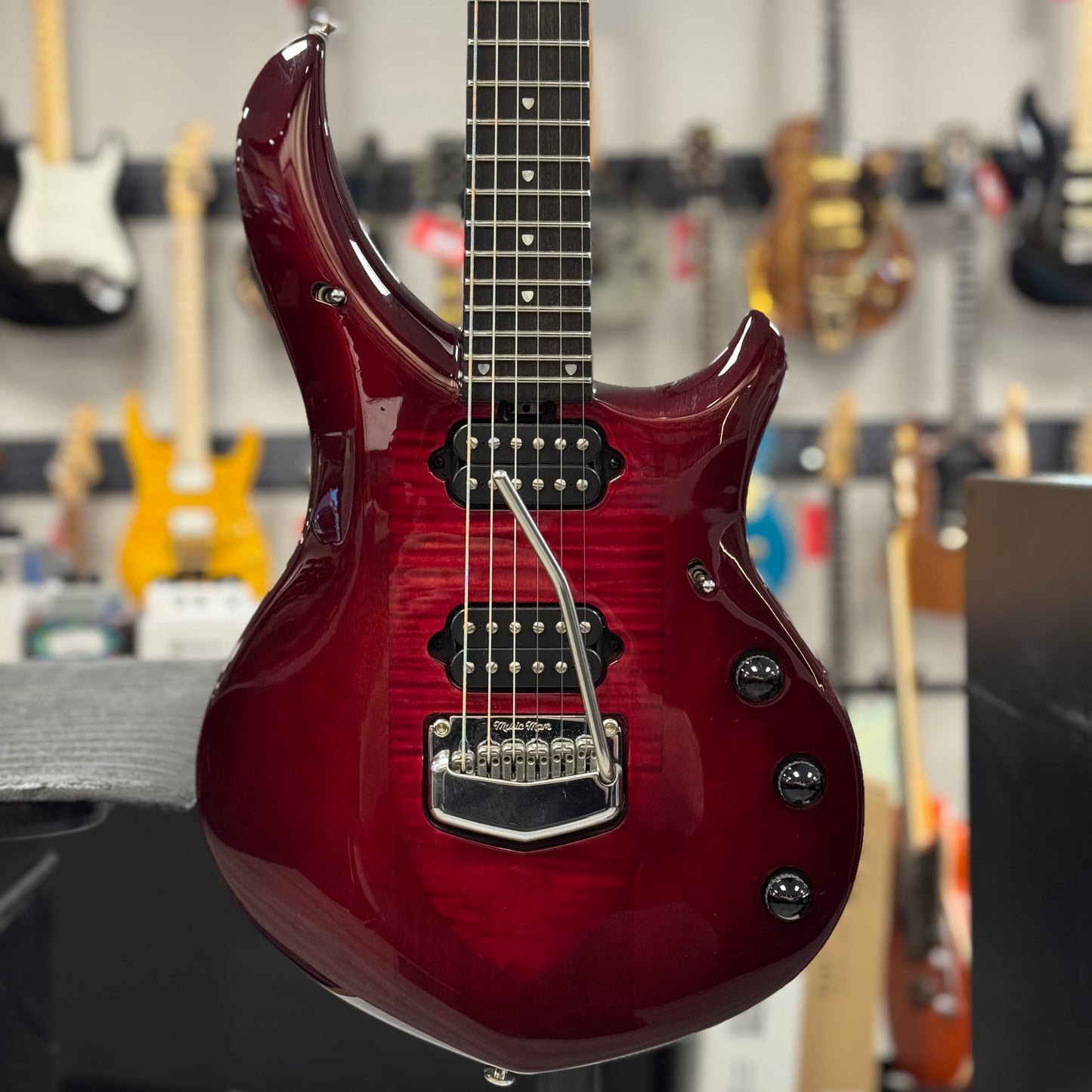 Used Ernie Ball Music Man JP15 Red Sunrise w/Case TSS6779