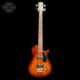 Full frontal of Used 2025 Gretsch Streamliner Jet Club Bass Havana Burst TFW3633.