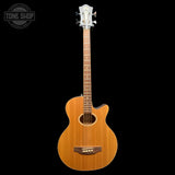 Full frontal of Used Guild B4CE-NT Acoustic Bass Natural.
