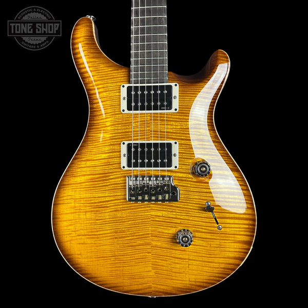 Front of PRS Custom 24 Birds of a Feather Limited Honey Gold.