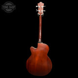 Back of Used Guild B4CE-NT Acoustic Bass Natural.