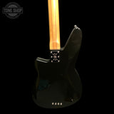 Back of body of Used Reverend Decision 4 Bass Midnight Black.