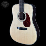 Front angle of Collings D2H Natural Sitka/Rosewood.