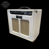 Left angle of Used Rivera Venus 3 15/7-Watt 1x12" Tube Guitar Combo Amp  Pearl White TFW3680.