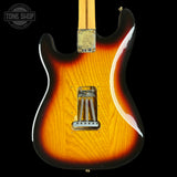 Back of Used 2006 Fender Deluxe Player Strat 3-Tone Sunburst.