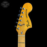 Headstock of Vintage 1979 Strat Natural.