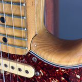 Wear on shoulder of Vintage 1979 Strat Natural.