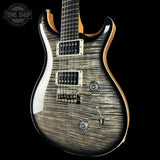 Front angle of PRS Custom 24 Birds of a Feather Limited Charcoal Microburst.