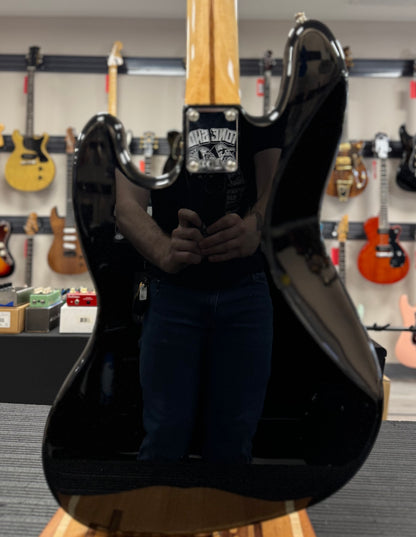 Back of Used 2017 Fender Geddy Lee Jazz Bass Black MIM TSS6795