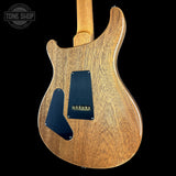 Back angle of PRS Custom 24 Birds of a Feather Limited Charcoal Microburst.