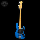 Full frontal of Used 2025 Fender Player II Modified Jazz Bass Electric Blue.