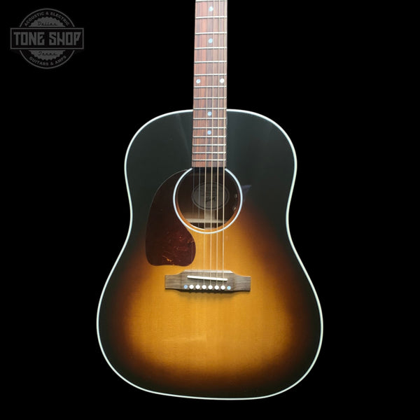 Front of Used 2024 Gibson J-45 Standard Left Handed Sunburst.