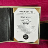 Gibson Custom Certificate of Authenticity on a red background