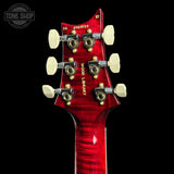 Back of headstock for PRS Select Wood Library McCarty Trem 10 Top Red Tiger.