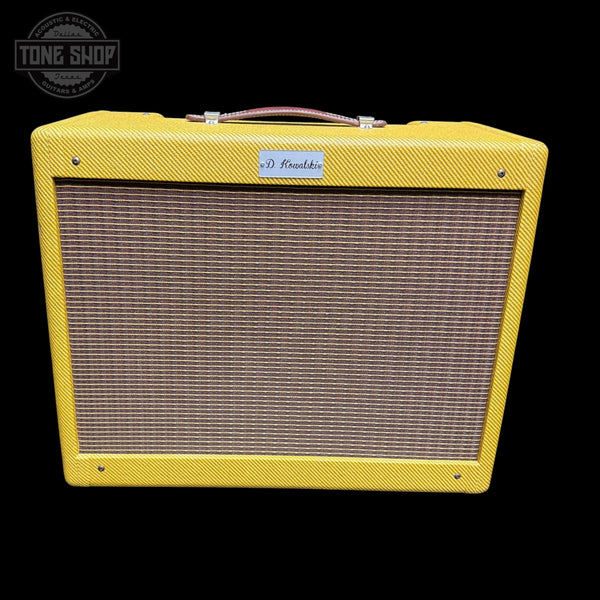 Front of Used D. Kowalski Antiquity Custom Tweed 5C3 1x12 w/Celestion G12M TFW3367.