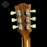 Back of headstock of Used Gibson Custom Shop 1964 ES-335 Vintage Burst.