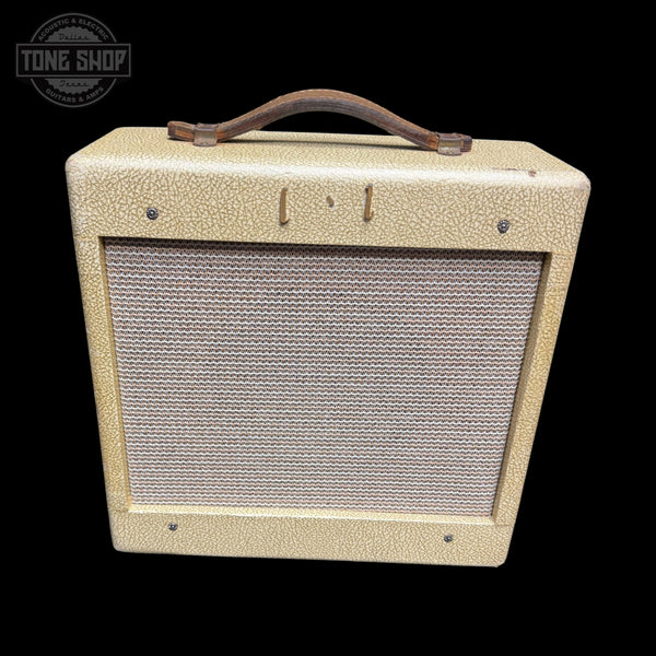 Front of Vintage 1958 Gibson GA-5 1X10" 4 Watt Amplifier w/Changed Grill Cloth TFW3364.