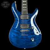 Front of Used Kiesel CT624M Blue Quilt Top Black Limba.