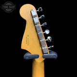 Back of headstock of Used 2025 Fender Vintera II 50s Jazzmaster Desert Sand TFW3614.
