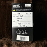 Hang tag for PRS TSG Anniversary Wood Library Artist DGT Frostbite Brazilian Rosewood.