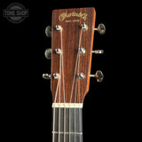 Headstock of Used Martin Custom Shop 37 Authentic Slope Shoulder Dread Adirondeck/Sinker Mahogany.
