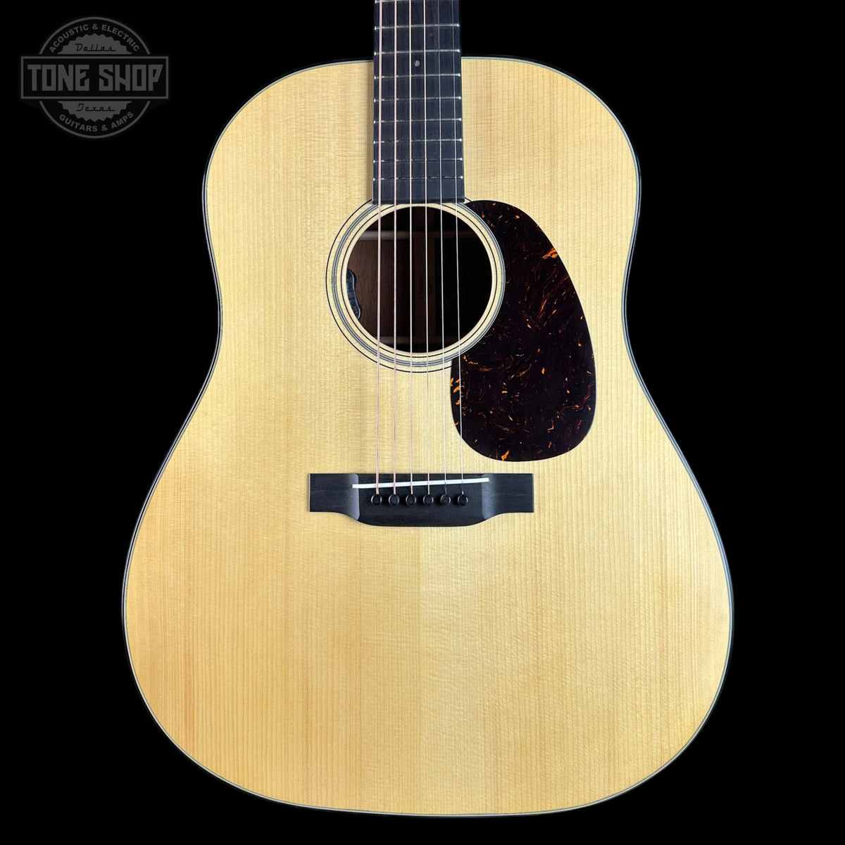 Front of Used Martin Custom Shop 37 Authentic Slope Shoulder Dread Adirondeck/Sinker Mahogany.