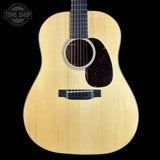 Front of Used Martin Custom Shop 37 Authentic Slope Shoulder Dread Adirondeck/Sinker Mahogany.