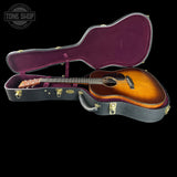 Used Martin Custom Shop 37 Authentic Spec Slope Shoulder Dread Ambertone Stage 1 Aging VTS Adirondack/Flamed Mahogany in case.