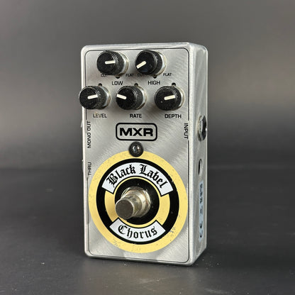 MXR Black Label Chorus guitar effects pedal on a dark background