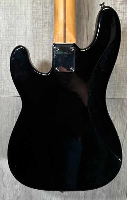 Back of Used 1999 Squier Precision Bass Special Black w/Bartonlini Bridge Pickup TSS3836