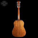 Full back of Used Martin Custom Shop 37 Authentic Spec Slope Shoulder Dread Ambertone Stage 1 Aging VTS Adirondack/Flamed Mahogany.