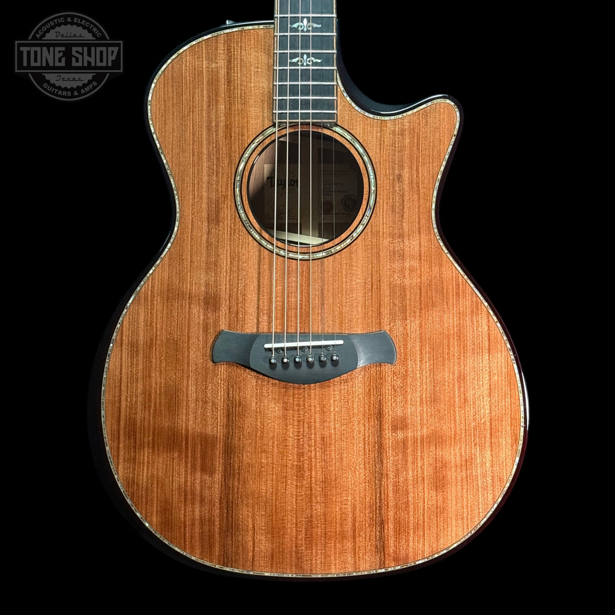 Front of Used 2024 Taylor 914ce Builders Edition Sinker Redwood / Honduran Rosewood.