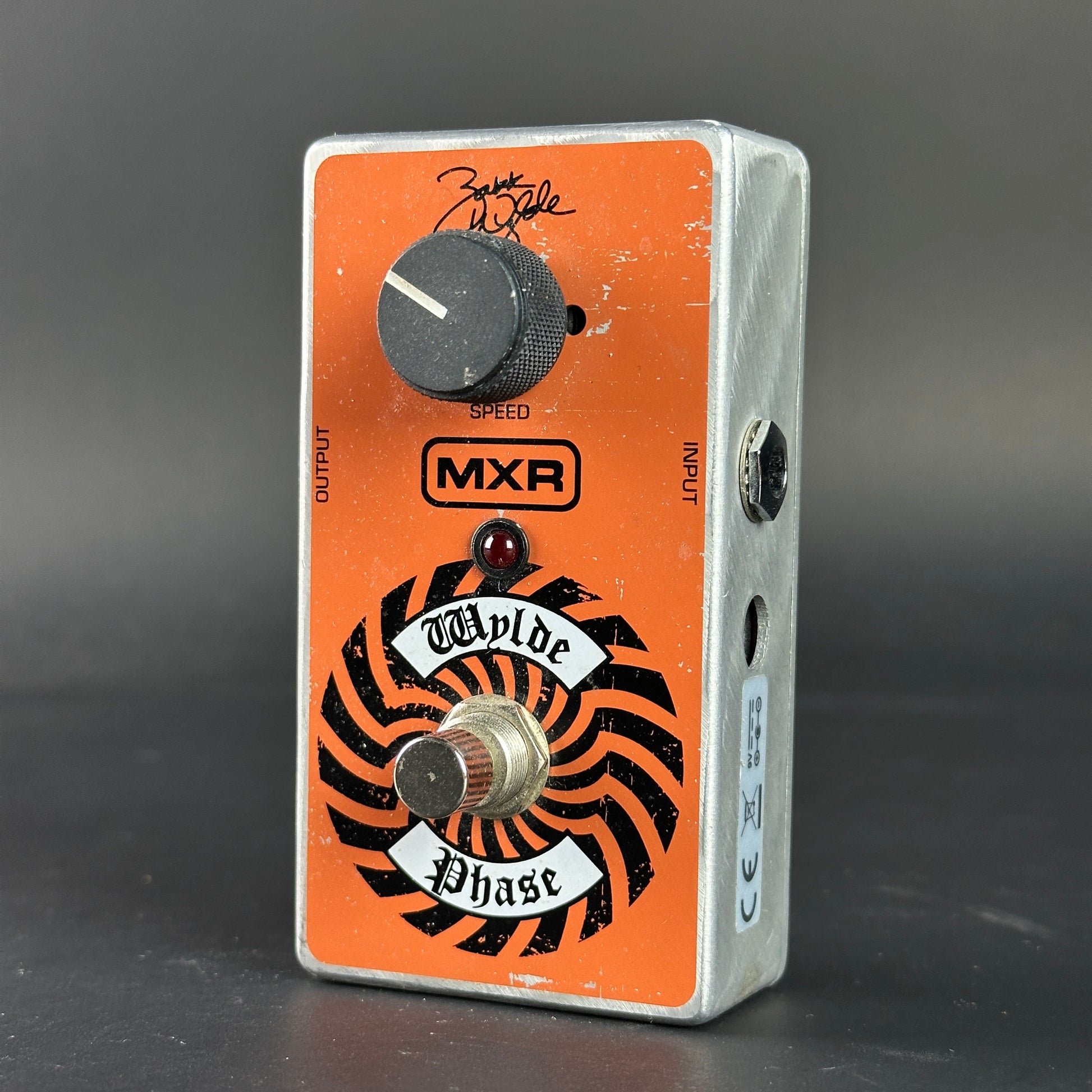 MXR Wylde Phase guitar effects pedal on a dark background