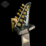 Headstock of Used 2022 Jackson Pro Series Rhoads RRT-5 Gloss Black TFW3766.