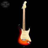 Full frontal of Used 2016 Fender American Standard Stratocaster 3-Tone Sunburst.