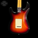Back of body of Used 2016 Fender American Standard Stratocaster 3-Tone Sunburst.