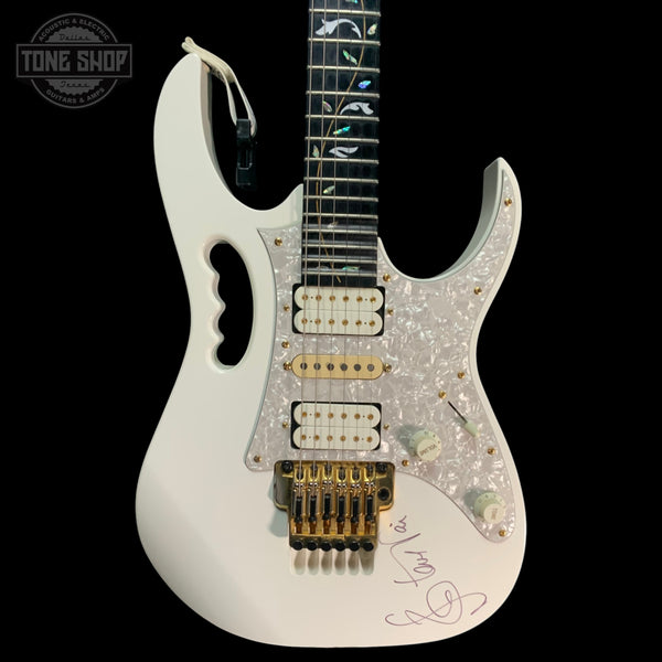 Front of Used 2003 Ibanez JEM7 White.