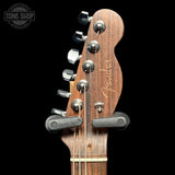 Headstock of Used 2020 Fender Telecaster Antique Olive.