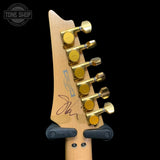 Back of headstock of Used 2003 Ibanez JEM7 White.
