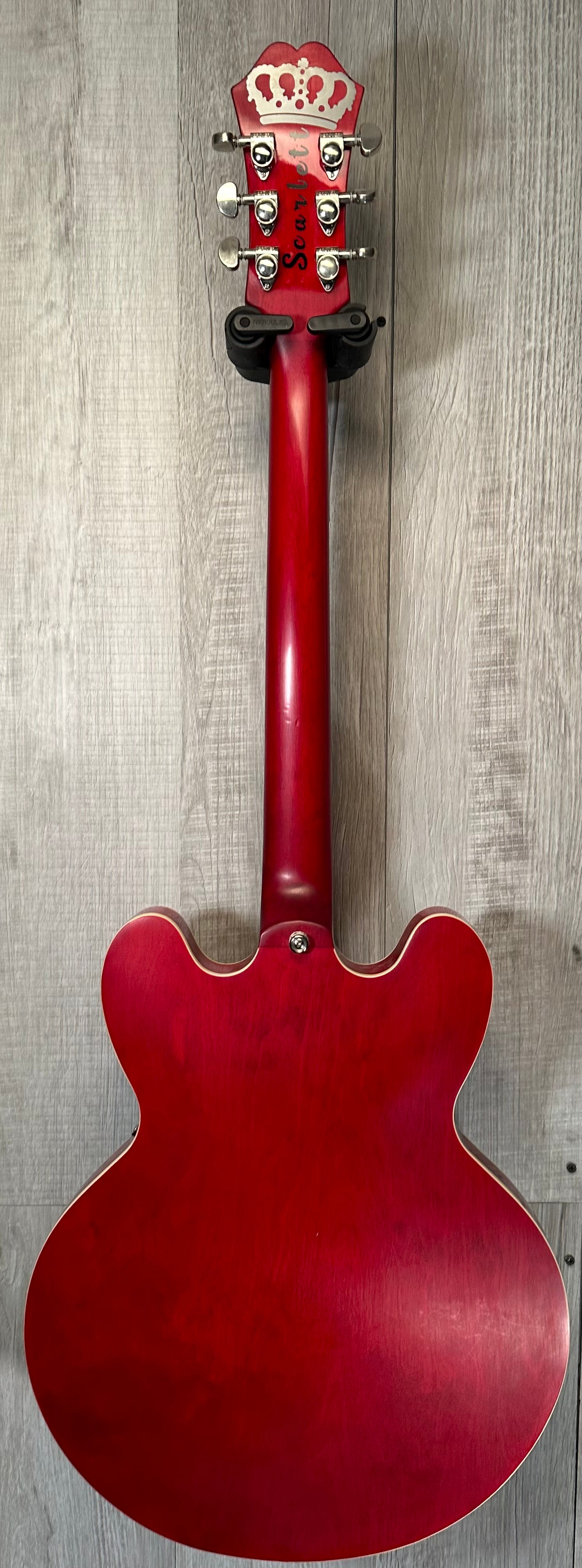 Full back of Used 2012 Epiphone Dot Cherry Red w/case TSS3835