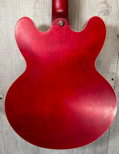 Back of Used 2012 Epiphone Dot Cherry Red w/case TSS3835