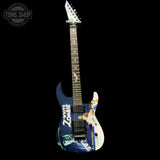 Full frontal of Used ESP LTD KH-WZ White Zombie Kirk Hammett Signature.
