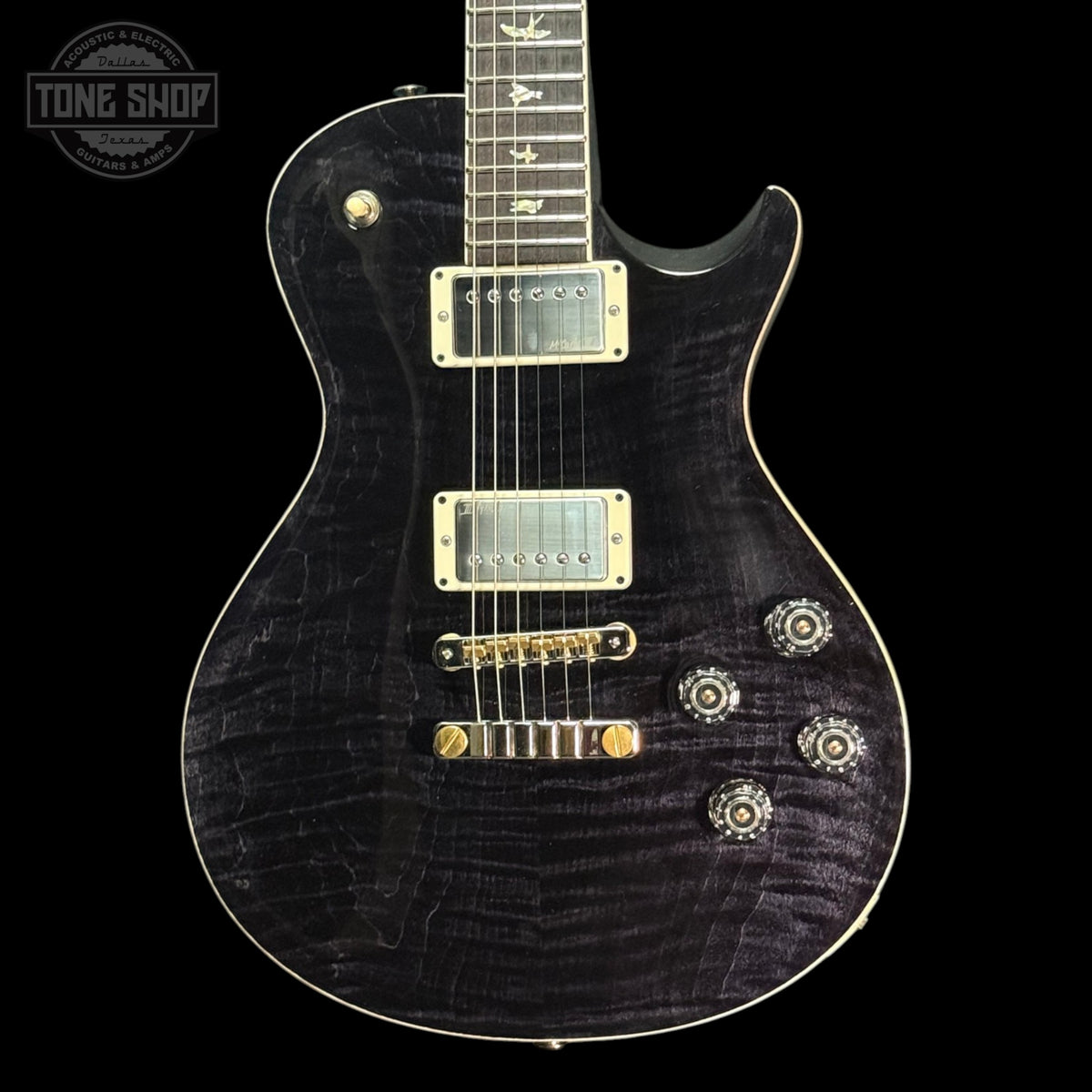 Front of Used 2025 Paul Reed Smith PRS 40th Anniversary McCarty SC56 Limited Edition Transparent Black.