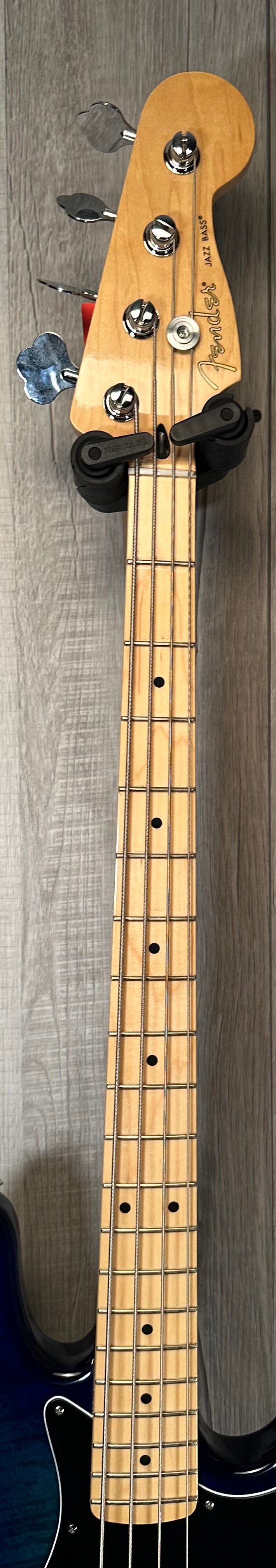 Neck of Used Fender Player Jazz Bass Plus Top Blue Burst TSS3856