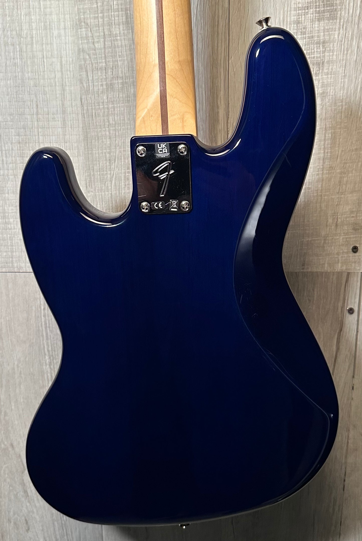 Back of Used Fender Player Jazz Bass Plus Top Blue Burst TSS3856