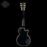 Full back of Used 2016 Epiphone Les Paul Custom Ebony Left Handed.