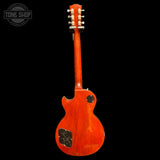 Back of Used 2004 Gibson Les Paul Standard Prototype Trans Amber w/Autograph 90th Birthday.