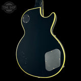 Back angle of Used 2016 Epiphone Les Paul Custom Ebony Left Handed.